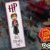 Counted Cross Stitch Pattern of Bookmark "Harry Potter Quote: Until the very End" - Download in PDF