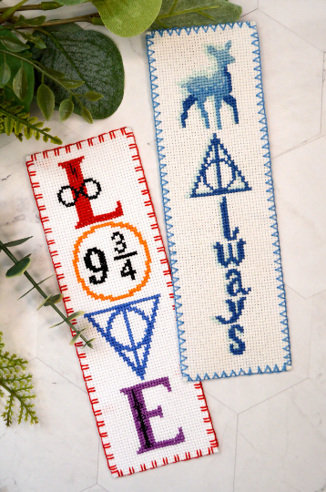 Counted Cross Stitch Pattern of Bookmark "HP Love" - Download in PDF SK2-151
