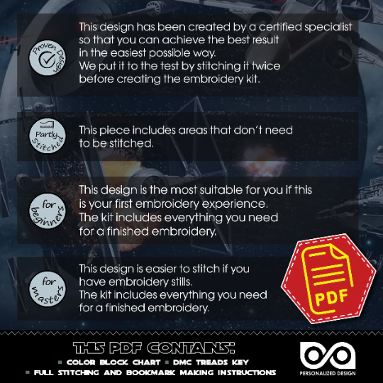 Counted Cross Stitch Pattern of Bookmark "Star Wars: Mandalorian" - Download in PDF