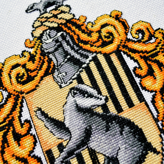 Counted Cross Stitch Pattern "Hufflepuff Crest" - Download in PDF