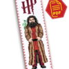 Counted Cross Stitch Bookmark Pattern "Professor of Hogwarts: Rubeus Hagrid" - Download in PDF