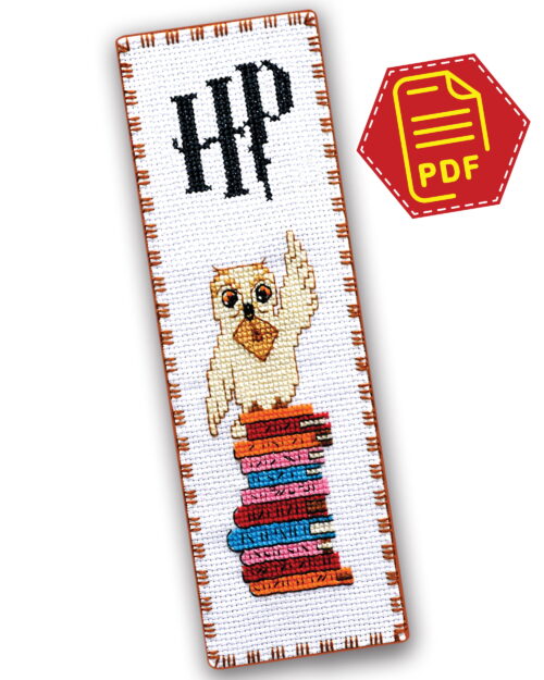 Harry Potter Bookmark Cross Stitch Pattern "Hedwig the Owl" – Download in PDF
