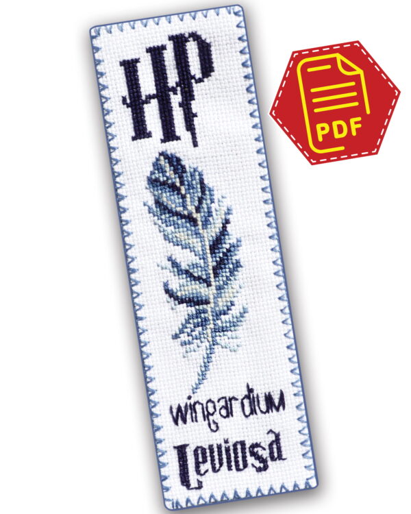 Counted Cross Stitch Kit of Bookmark "Harry Potter: Wingardium Leviosa" - Download in PDF