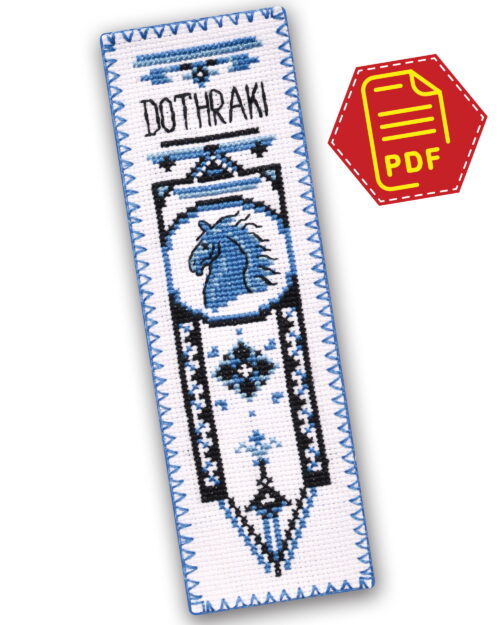 Counted Cross Stitch Pattern of Bookmark "Game of Thrones: Dothraki Clan" - Download in PDF