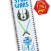 Free Counted Cross Stitch Pattern of Bookmark "Star Wars: R2D2" - Download in PDF