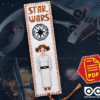 Counted Cross Stitch Pattern of Bookmark "Star Wars: Princess Leia" - Download in PDF