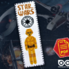 Counted Cross Stitch Pattern of Bookmark "Star Wars: C-3PO" - Download in PDF