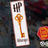 Counted Cross Stitch Bookmark Pattern "Alohomora-Unlocking Charm" - Download in PDF