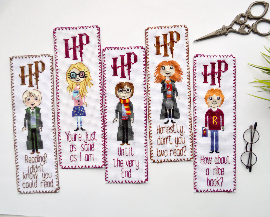 Set of 5 Harry Potter Quotes Cross-Stitching Patterns - Download in PDF