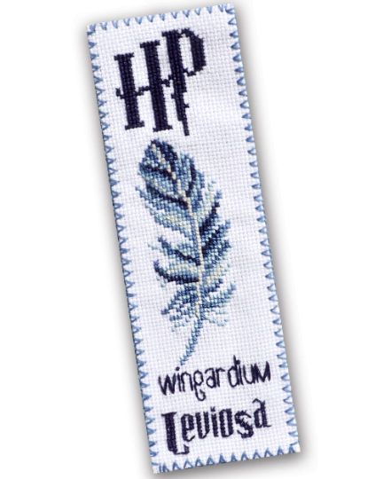 Counted Cross Stitch Kit of Bookmark "Harry Potter: Wingardium Leviosa" - Download in PDF