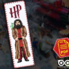 Counted Cross Stitch Bookmark Pattern "Professor of Hogwarts: Rubeus Hagrid" - Download in PDF