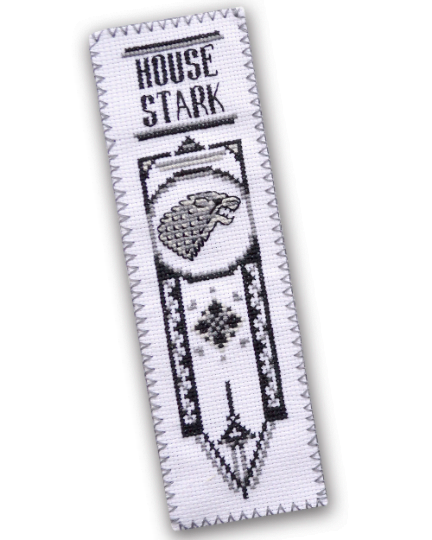 Counted Cross Stitch Pattern of Bookmark "Game of Thrones: House Stark" - Download in PDF