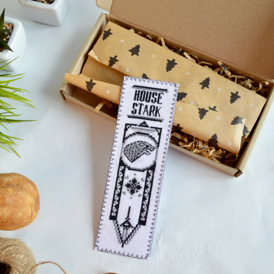 Counted Cross Stitch Pattern of Bookmark "Game of Thrones: House Stark" - Download in PDF