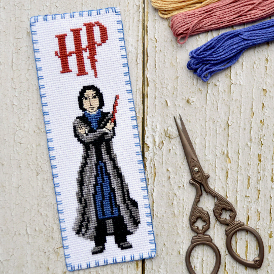 Counted Cross Stitch Bookmark Pattern "Professor of Hogwarts: Severus Snape" - Download in PDF