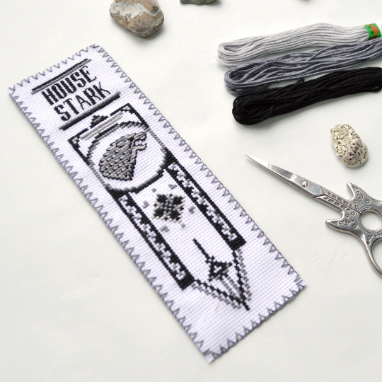 Counted Cross Stitch Pattern of Bookmark "Game of Thrones: House Stark" - Download in PDF