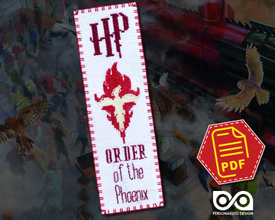 Bookmark Cross Stitch Pattern "Harry Potter: Order of the Phoenix" - Download in PDF