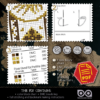 Free Counted Cross Stitch Pattern of Bookmark "Game of Thrones: House Lannister" - Download in PDF