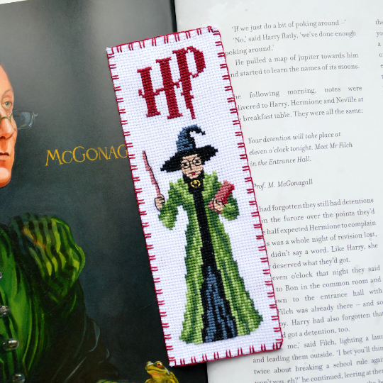 Free Counted Cross Stitch Bookmark Pattern "Professor of Hogwarts: Minerva McGonagall" - Download in PDF