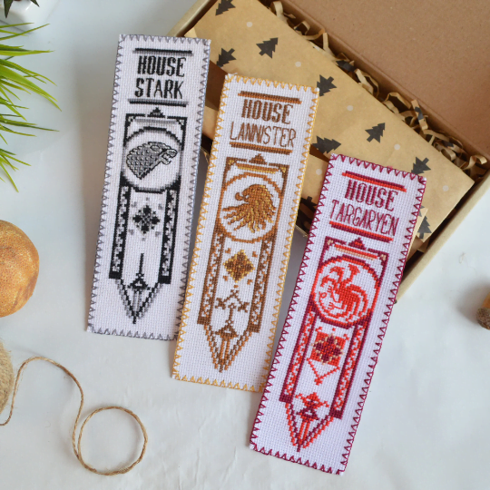 Counted Cross Stitch Pattern of Bookmark "Game of Thrones: The Great Houses of the Seven Kingdoms" - Download in PDF
