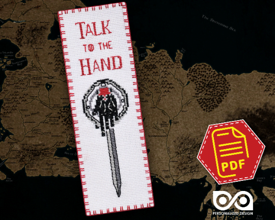 Counted Cross Stitch Pattern of Bookmark "Game of Thrones: The Hand of the King" – Download in PDF