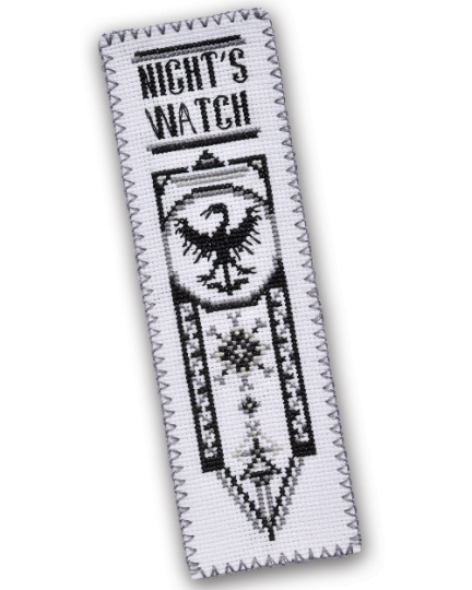 Counted Cross Stitch Pattern of Bookmark "Game of Thrones: Night's Watch" - Download in PDF
