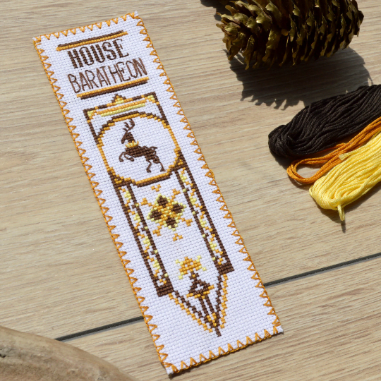 Counted Cross Stitch Pattern of Bookmark "Game of Thrones: House Baratheon" - Download in PDF