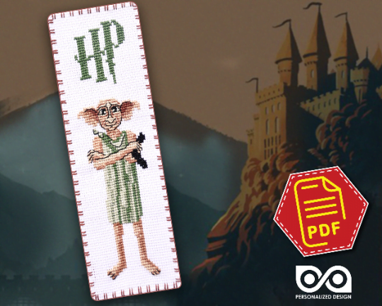 Free Harry Potter Bookmark Cross Stitch Pattern "House-elf Dobby" – Download in PDF