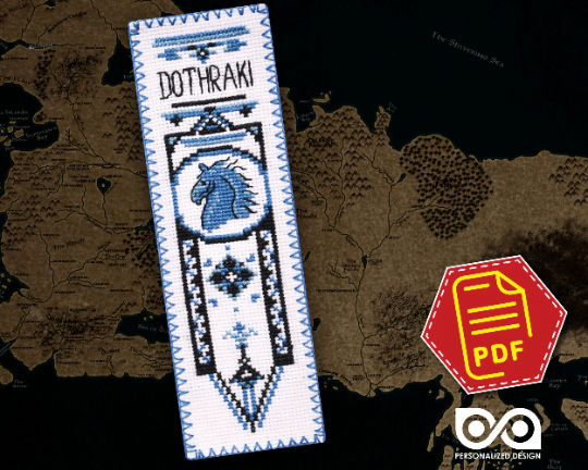 Counted Cross Stitch Pattern of Bookmark "Game of Thrones: Dothraki Clan" - Download in PDF