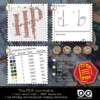 Set of 3 cross stitch pattern for embroidery bookmarks "Hogwarts Staff" - Download in PDF KSK-138-139-140