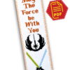 FREE Cross Stitch Pattern of Bookmark "Star Wars: Jedi Lightsabers" - Download in PDF