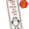 Counted Cross Stitch Pattern of Bookmark "Star Wars: Porg" - Download in PDF
