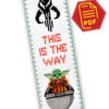 Counted Cross Stitch Pattern of Bookmark "Star Wars: Baby Mandalorian" - Download in PDF