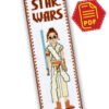 Counted Cross Stitch Pattern of Bookmark "Star Wars: Rey Skywalker" - Download in PDF