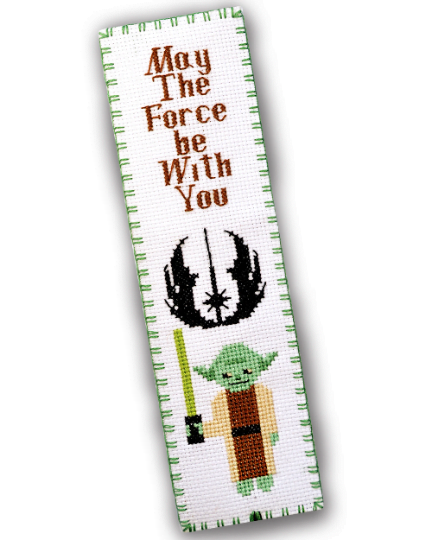 Counted Cross Stitch Pattern of Bookmark "Star Wars: Master Yoda" - Download in PDF