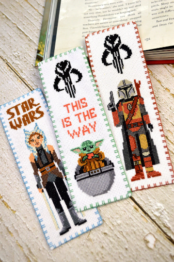 Counted Cross Stitch Pattern of Bookmark "Star Wars: Ahsoka Tano" - Download in PDF