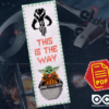 Counted Cross Stitch Pattern of Bookmark "Star Wars: Baby Mandalorian" - Download in PDF