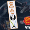 FREE Cross Stitch Pattern of Bookmark "Star Wars: Jedi Lightsabers" - Download in PDF