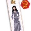 Counted Cross Stitch Pattern of Bookmark "The Witcher: Yennefer of Vengerberg" - Download in PDF
