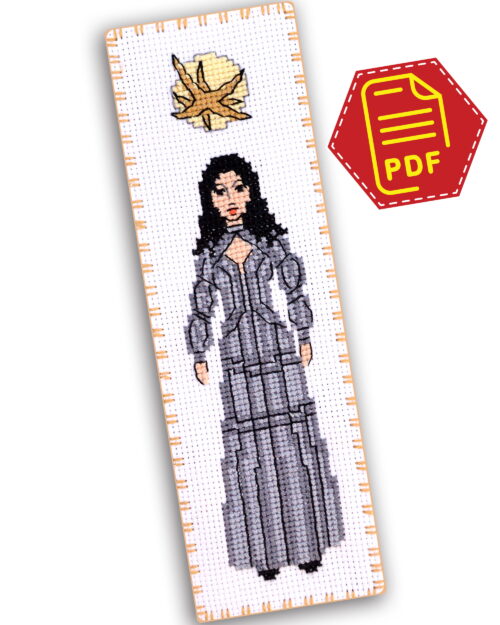 Counted Cross Stitch Pattern of Bookmark "The Witcher: Yennefer of Vengerberg" - Download in PDF