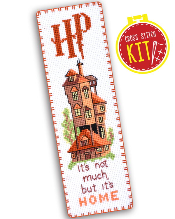 Counted Cross Stitch Kit of Bookmark "The Burrow: It's Not Much But It's Home"