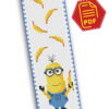 Counted Cross Stitch Pattern of Bookmark "Despicable Me: Minion Kevin" - Download in PDF