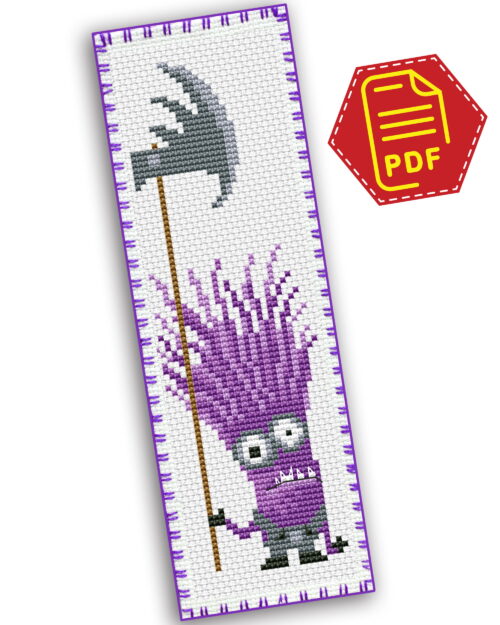 Counted Cross Stitch Pattern of Bookmark "Despicable Me: Evil Minion" - Download in PDF