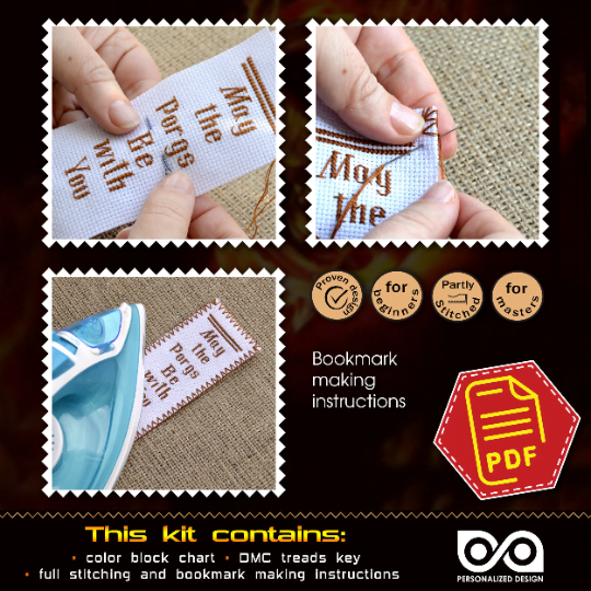 Counted Cross Stitch Pattern of Bookmark "The Hunger Games: Mockingjay Bird" - Download in PDF