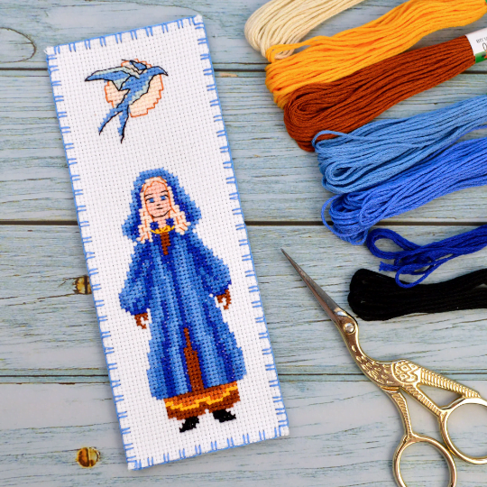 FREE Counted Cross Stitch Pattern of Bookmark "The Witcher: Princess Cirilla" - Download in PDF
