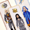 Set of 3 counted cross stitch bookmark patterns "The Witcher: Magicians" - Download in PDF