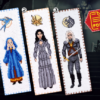 Set of 3 counted cross stitch bookmark patterns "The Witcher: Magicians" - Download in PDF