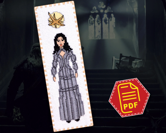 Counted Cross Stitch Pattern of Bookmark "The Witcher: Yennefer of Vengerberg" - Download in PDF