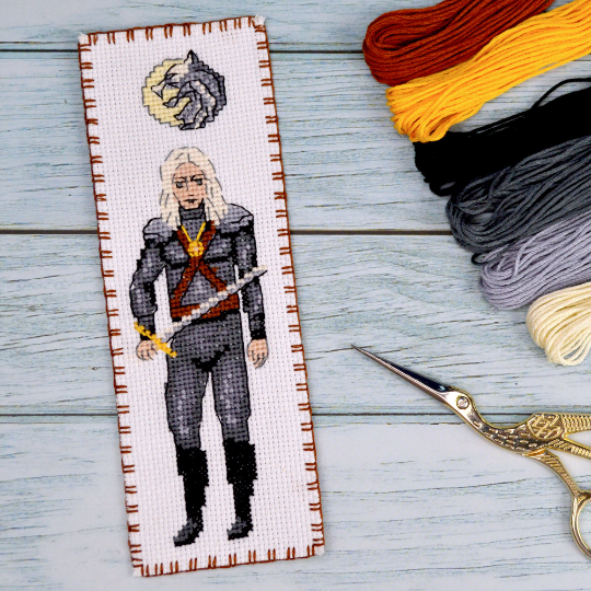 Counted Cross Stitch Pattern of Bookmark "The Witcher: Geralt of Rivia" - Download in PDF