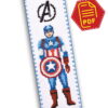 Counted Cross Stitch Pattern of Bookmark "The Avengers: Captain America" - Download in PDF