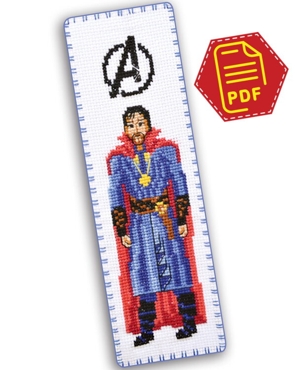 Counted Cross Stitch Bookmark Pattern "Doctor Strange"